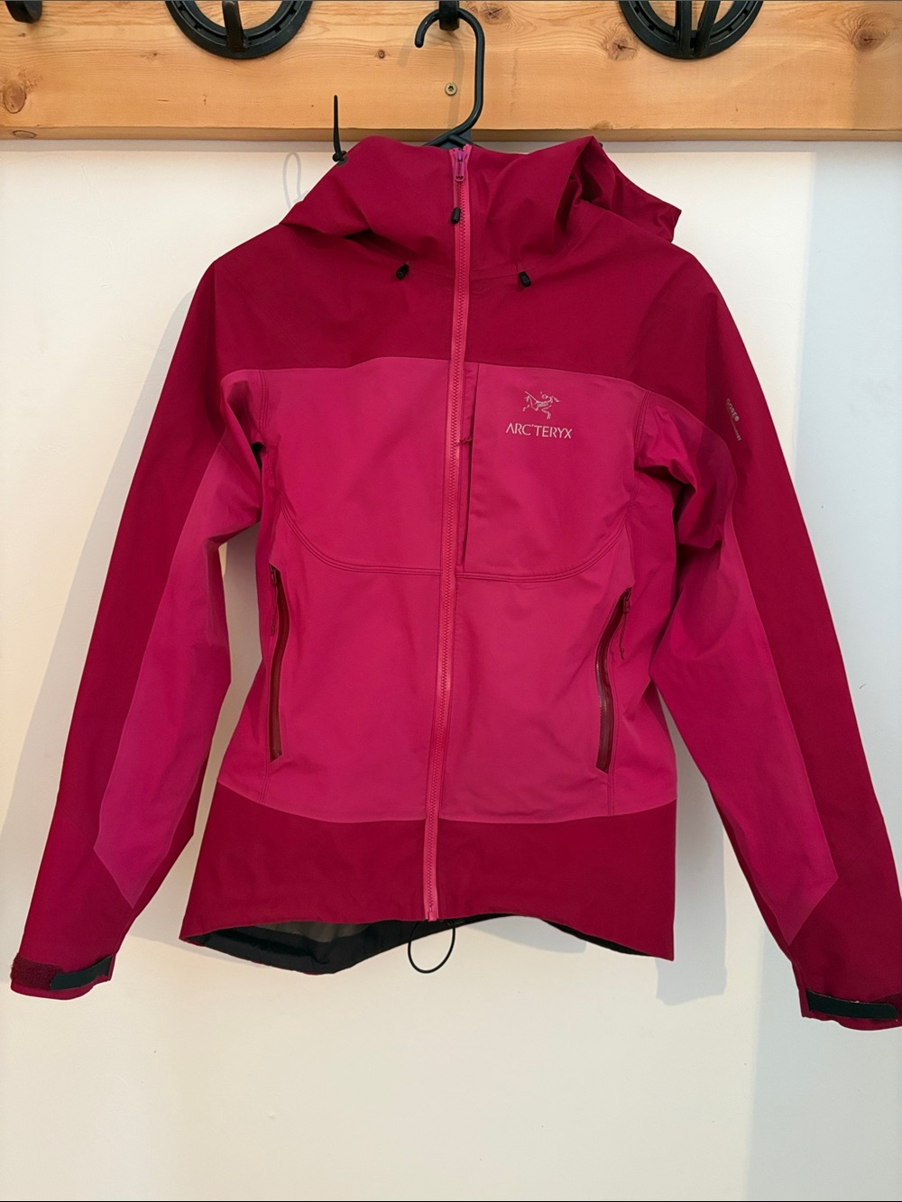Arc'teryx Women's Two-Tone Berry Pink Hooded Ski Jacket